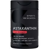 Sports Research Triple Strength Astaxanthin 12mg with Organic Coconut Oil - Antioxidant Supplement, Non-GMO Verified & Gluten Free - 60 Softgels