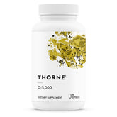 THORNE Vitamin D-5000 - Vitamin D3 Supplement - Support Healthy Bones, Teeth, Muscles, Cardiovascular, and Immune Function* - NSF Certified for Sport - Dairy-Free, Soy-Free - 60 Capsules
