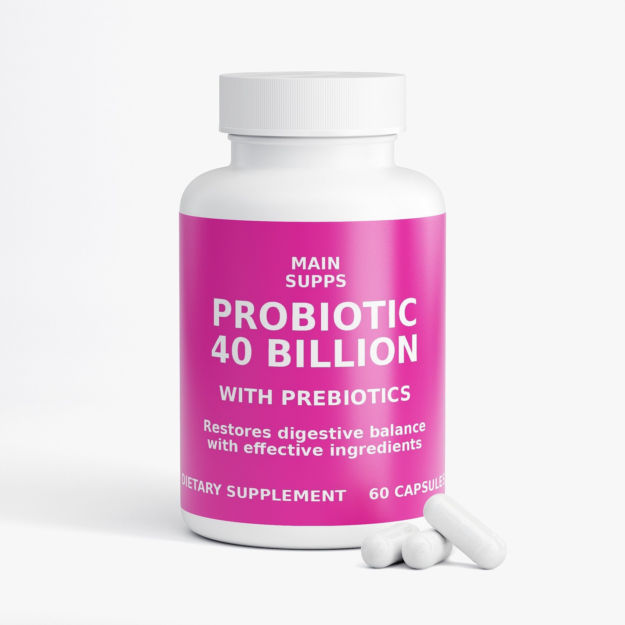 MainSupps.com Probiotic 40 Billion with Prebiotics
