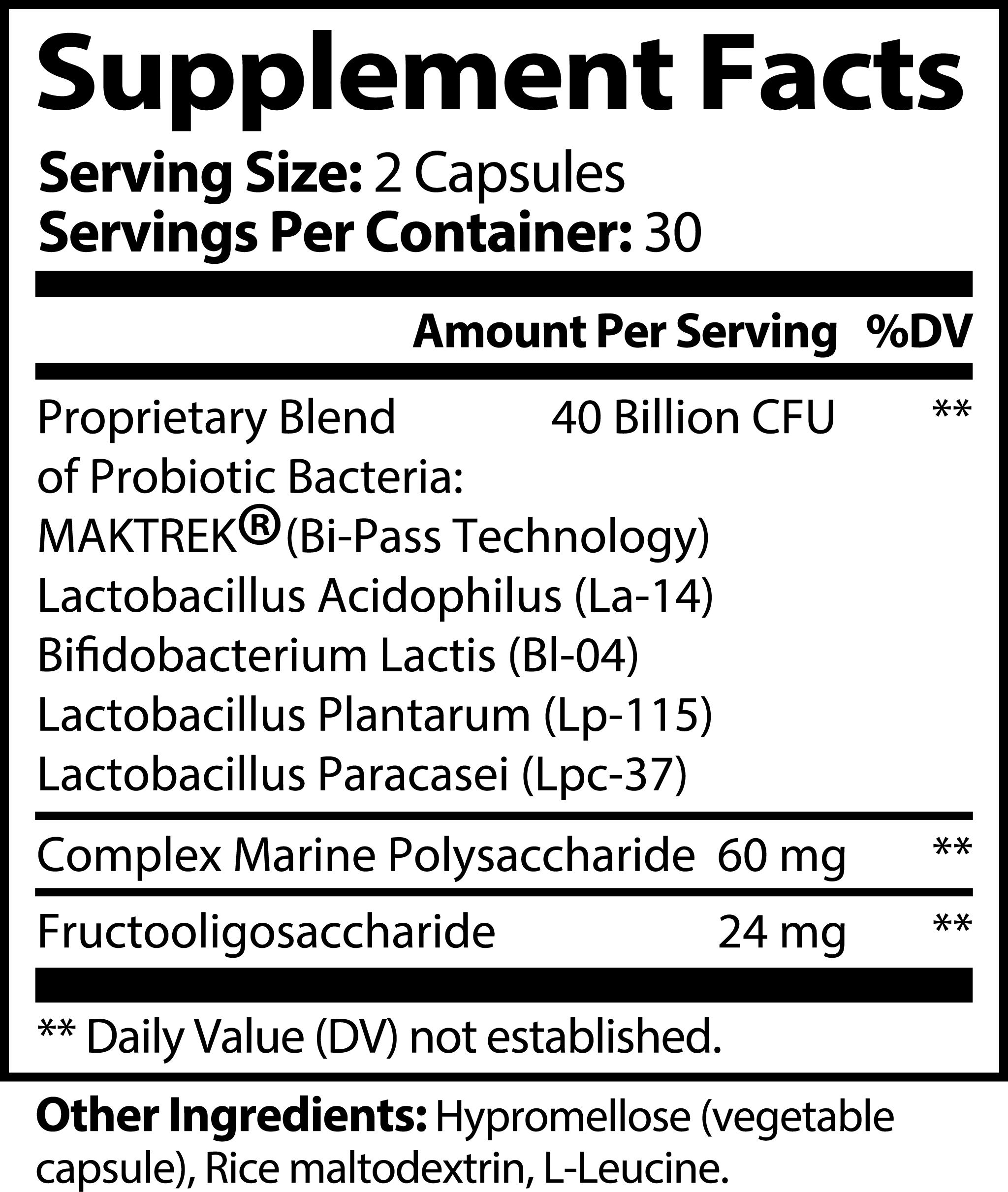 MainSupps.com Probiotic 40 Billion with Prebiotics