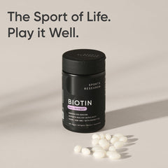 Sports Research Extra Strength Vegan Biotin (Vitamin B) Supplement with Organic Coconut Oil - Supports Keratin for Healthier Hair & Skin - Great for Women & Men - 5,000mcg, 120 Veggie Softgel Capsules