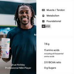 THORNE - Amino Complex - Clinically-Validated EAA and BCAA Powder for Pre or Post-Workout - Promotes Lean Muscle Mass & Energy Production* - NSF Certified for Sport - 30 Servings - 8.0 Oz - Berry
